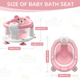 Baby Bath Seat for Babies 6 Months & up, Non-Slip Toddler Bath Seats for Babies Sitting Up, Safe Infant & Newborn Bathtub Chair with 4 Suction Cups & Soft Cushion for Shower,Gray