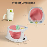 Baby Bath Seat for Babies 6 Months & Up - Bathtub Seats for Babies Sitting Up with Rinse Cup, Non-Slip, Comfortable, Infant Bath Essentials, Yellow