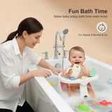 Baby Bath Seat for Babies 6 Months & Up - Bathtub Seats for Babies Sitting Up with Rinse Cup, Non-Slip, Comfortable, Infant Bath Essentials, Yellow