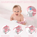 Baby Bath Seat for Babies 6 Months & up, Non-Slip Toddler Bath Seats for Babies Sitting Up, Safe Infant & Newborn Bathtub Chair with 4 Suction Cups & Soft Cushion for Shower,Gray