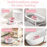 Baby Bath Seat for Babies 6 Months & up, Non-Slip Toddler Bath Seats for Babies Sitting Up, Safe Infant & Newborn Bathtub Chair with 4 Suction Cups & Soft Cushion for Shower,Gray