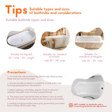 BabyBond Baby Bath Seat with Sitting & Lying 2 Modes, 3-Speed Adjustment, Powerful Suction Cups, Infant Bathtub Chair with Soft and Comfortable Towel, Folding and Hanging