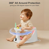 Baby Bath Seat for Babies 6 Months & Up - Bathtub Seats for Babies Sitting Up with Rinse Cup, Non-Slip, Comfortable, Infant Bath Essentials, Yellow