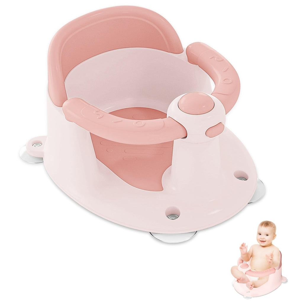 Baby Bath Seat for Babies 6 Months & Up, Bath Seats for Babies Sitting Up, 3 Baby Bath Toys, Open Design, Non-Slip, Compact Toddler Bath Seat. (Copy)