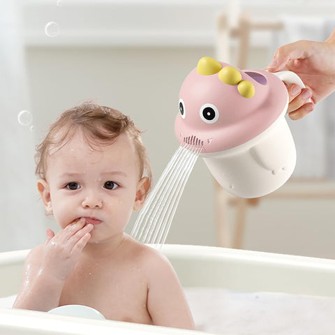 Rinse Shampoo Rinser Baby Rinse Cup Baby Bath Rinser Wash Hair Cup by Protecting Infant Eyes (Pink)
