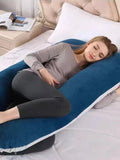 Pregnancy Pillow for sleeping Maternity Pillow Pregnant Women's Pillow U-Shape Full Body Pillow Side Lying Pillow Pure Cotton Detachable and Washable U-shaped Napping Pillow Cushion