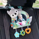 Versatile Infant Activity Center: Baby Car Seat Mirror with Hanging Toys for Safe, Stimulating Travel and Play