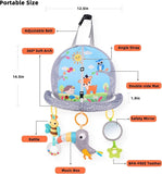 Versatile Infant Activity Center: Baby Car Seat Mirror with Hanging Toys for Safe, Stimulating Travel and Play
