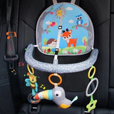 Versatile Infant Activity Center: Baby Car Seat Mirror with Hanging Toys for Safe, Stimulating Travel and Play