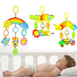 Versatile Infant Activity Center: Baby Car Seat Mirror with Hanging Toys for Safe, Stimulating Travel and Play
