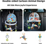 Versatile Infant Activity Center: Baby Car Seat Mirror with Hanging Toys for Safe, Stimulating Travel and Play