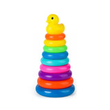 Colorful Animal Stacking Tower: Montessori-inspired Wooden Educational Toy for Early Learning and Playful Development