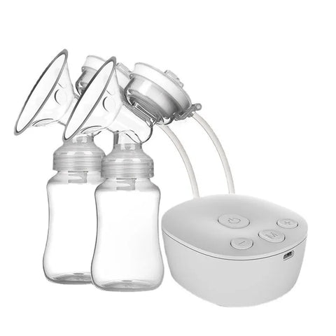 Double Electric Breast Pump USB Electric Breast Pump With Baby Milk Bottle Cold Heat Pad BPA Free Powerful Breast Pumps