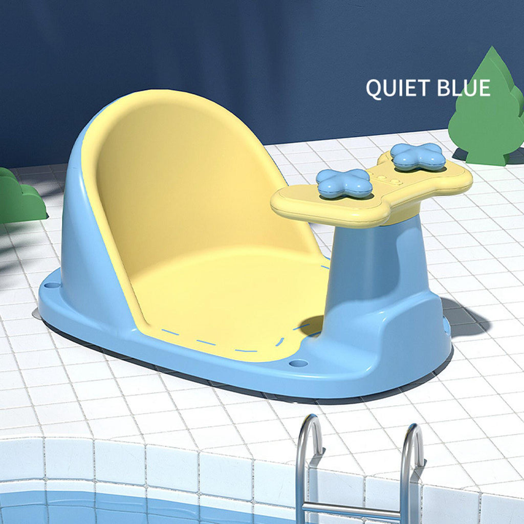 Anti Slip Baby Bathtub Seat Backrest Support with Suction Cup for Newborns
