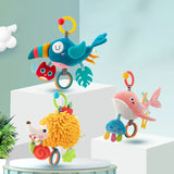 Versatile Infant Activity Center: Baby Car Seat Mirror with Hanging Toys for Safe, Stimulating Travel and Play