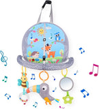 Versatile Infant Activity Center: Baby Car Seat Mirror with Hanging Toys for Safe, Stimulating Travel and Play