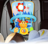 Versatile Infant Activity Center: Baby Car Seat Mirror with Hanging Toys for Safe, Stimulating Travel and Play