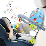 Versatile Infant Activity Center: Baby Car Seat Mirror with Hanging Toys for Safe, Stimulating Travel and Play
