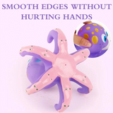 Nuby Floating Purple Octopus with 3 Hoopla Rings Interactive Bath Toy Kids Toddlers