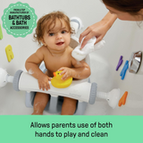 Summer Infant My Bath Seat for Sit-Up Baby Bathing, Sure & Secure Suction Cups, Backrest for Assisted Sitting, Easy Setup & Storage, Gray