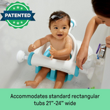 Summer Infant My Bath Seat for Sit-Up Baby Bathing, Sure & Secure Suction Cups, Backrest for Assisted Sitting, Easy Setup & Storage, Gray
