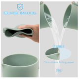 Baby Bath Rinse Cup - Children's Shampoo and Body Wash Rinse Cup with Easy Grip Handle for Rinsing Baby Shampoo and Soap - Food Grade Silicone - Penguin (Blue)