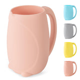 Baby Bath Rinse Cup - Children's Shampoo and Body Wash Rinse Cup with Easy Grip Handle for Rinsing Baby Shampoo and Soap - Food Grade Silicone - Penguin (Blue)