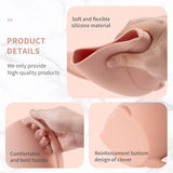 Baby Bath Rinse Cup - Children's Shampoo and Body Wash Rinse Cup with Easy Grip Handle for Rinsing Baby Shampoo and Soap - Food Grade Silicone - Penguin (Blue)