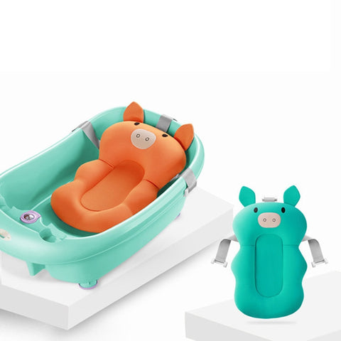 Baby Bath Tub Newborn Baby Foldable Baby Bath Tub Pad & Chair & Shelf Newborn Bathtub Seat Infant Support Cushion Mat Bath Mat