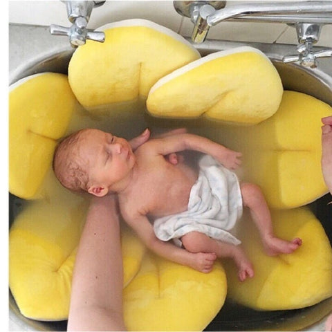 Newborn Baby Bathtub Foldable Flower Blooming Bath Tub Anti-slip Baby Shower Baby Blooming Sink Bath  Cushion Skin Bath Pad Mat